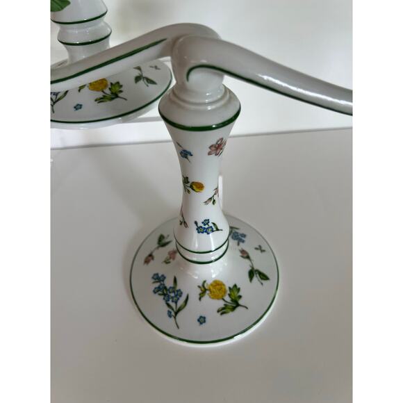 Vintage Franklin Mint Candelabra Les Fleurs De Provence Le Cordon Bleu Rose JL - Picture 4 of 11